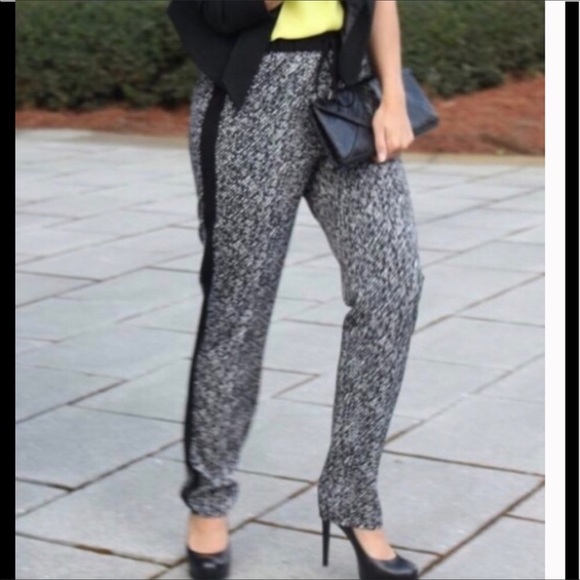 Vince Camuto Drawstring Herringbone Tuxedo Pants - Picture 2 of 9
